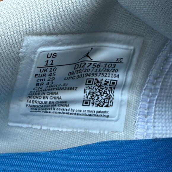 Nike Air Jordan 1 Low Centre Court | White/Military Blue Sail | Size 11 - Picture 2 of 6